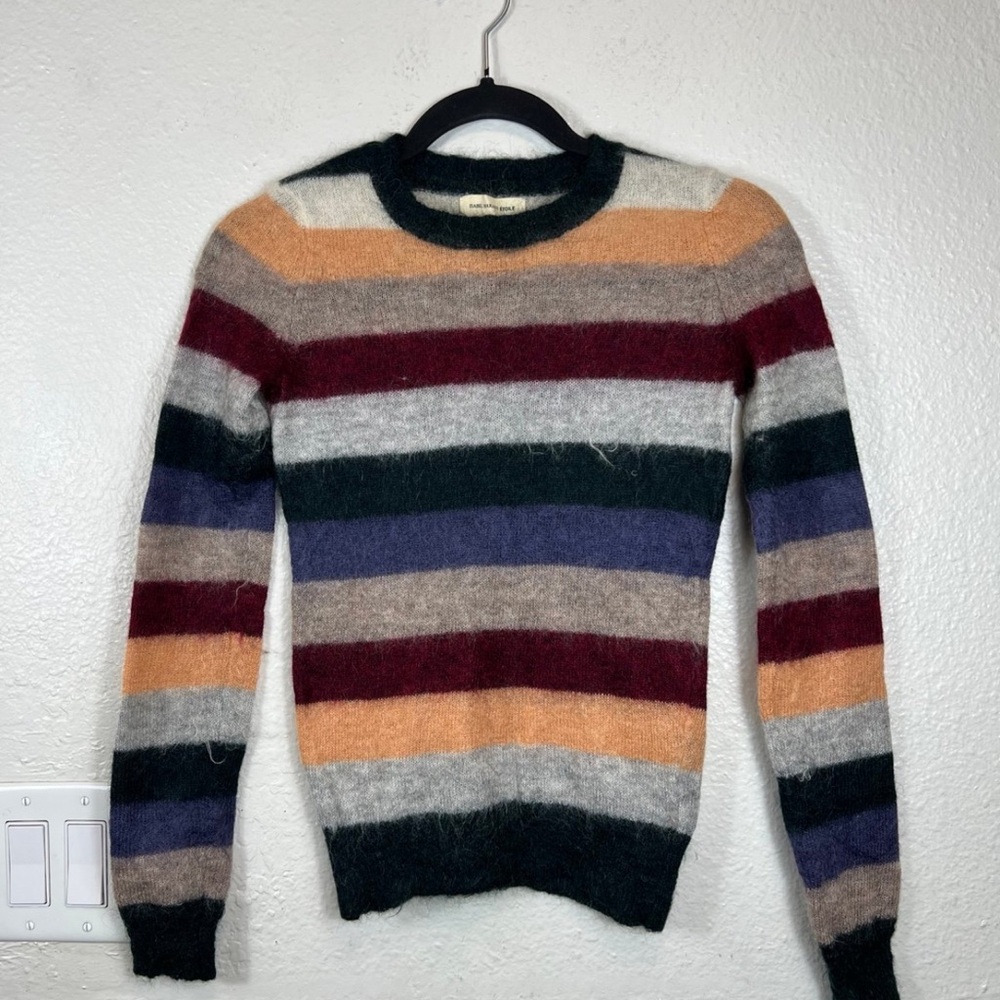 Isabel Marant Etoile Cassy Striped Sweater Mohair Wool Blend Size French 34 XS